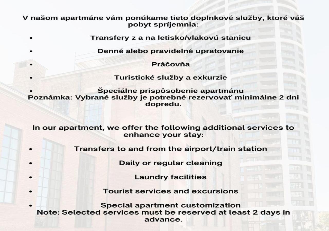 Skau Blue Residence In Sky Park 21 Floor 2 Tower Panoramic View Free Parking Pressburg Exterior foto